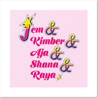 Jem Kimber Aja Shana Raya Holograms List Posters and Art